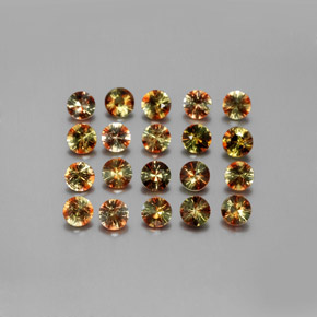 Pedras preciosas de andaluzita multicolorido natural de  ct, corte redondo, VS