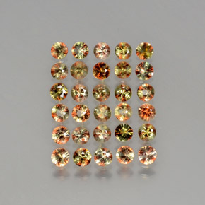 Pedras preciosas de andaluzita multicolorido natural de  ct, corte redondo, VS