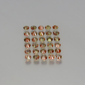 Pedras preciosas de andaluzita multicolorido natural de  ct, corte redondo, VS