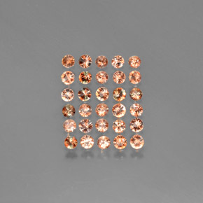 Pedras preciosas de andaluzita multicolorido natural de  ct, corte redondo, VS