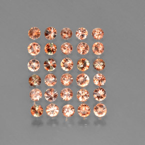Pedras preciosas de andaluzita multicolorido natural de  ct, corte redondo, VS