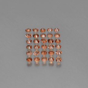 Pedras preciosas de andaluzita multicolorido natural de  ct, corte redondo, VS