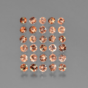 Pedras preciosas de andaluzita multicolorido natural de 2,54 ct, corte redondo, VS