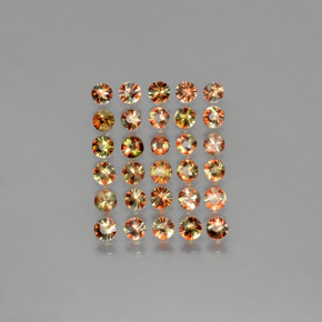 Pedras preciosas de andaluzita multicolorido natural de 3,35 ct, corte redondo, VS