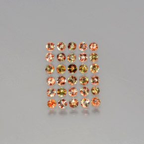 Pedras preciosas de andaluzita multicolorido natural de 2,55 ct, corte redondo, VS