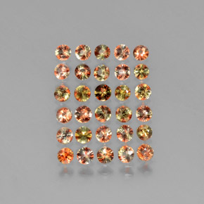 Pedras preciosas de andaluzita multicolorido natural de 2,55 ct, corte redondo, VS