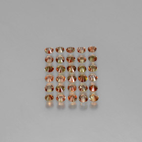 Pedras preciosas de andaluzita multicolorido natural de 2,55 ct, corte redondo, VS