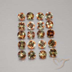 3.28ctw Natural Multicolorido Andaluzita, Redondo, VS