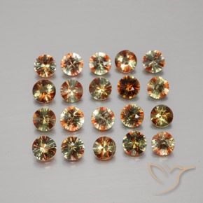Pedras preciosas de Andaluzita Multicolorido natural de 3.28 ct, Redondo, VS