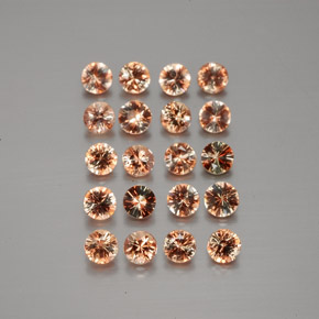 Pedras preciosas de andaluzita multicolorido natural de  ct, corte redondo, VS