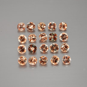Pedras preciosas de andaluzita multicolorido natural de  ct, corte redondo, VS
