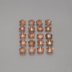 Pedras preciosas de andaluzita multicolorido natural de  ct, corte redondo, VS