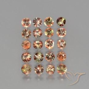 Pedras preciosas de Andaluzita Multicolorido natural de 3.94 ct, Redondo, VS