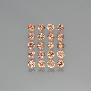 Pedras preciosas de andaluzita multicolorido natural de  ct, corte redondo, VS