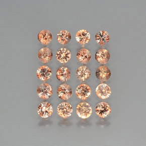Pedras preciosas de andaluzita multicolorido natural de  ct, corte redondo, VS