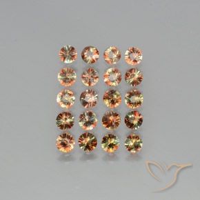 3.13ctw Natural Multicolorido Andaluzita, Redondo, VS