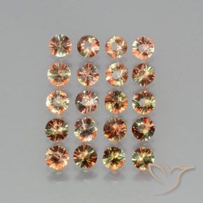 Pedras preciosas de Andaluzita Multicolorido natural de 3.13 ct, Redondo, VS
