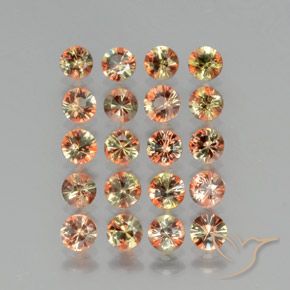 Pedras preciosas de Andaluzita Multicolorido natural de 3.82 ct, Redondo, VS