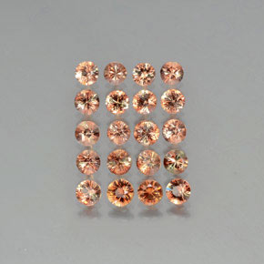Pedras preciosas de andaluzita multicolorido natural de 3,98 ct, corte redondo, VS