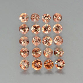 Pedras preciosas de andaluzita multicolorido natural de 3,98 ct, corte redondo, VS