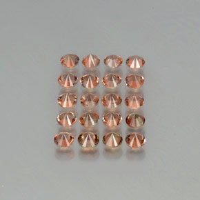 Pedras preciosas de andaluzita multicolorido natural de 3,98 ct, corte redondo, VS