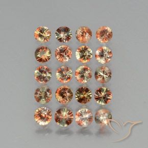 Pedras preciosas de Andaluzita Multicolorido natural de 3.70 ct, Redondo, VS