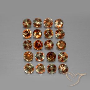 3.46ctw Natural Multicolorido Andaluzita, Redondo, VS