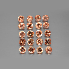 Pedras preciosas de andaluzita multicolorido natural de  ct, corte redondo, VS