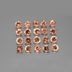 Pedras preciosas de andaluzita multicolorido natural de  ct, corte redondo, VS