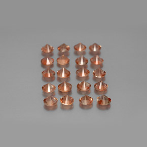 Pedras preciosas de andaluzita multicolorido natural de  ct, corte redondo, VS