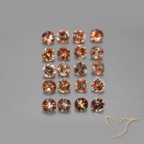 3.37ctw Natural Multicolorido Andaluzita, Redondo, VS