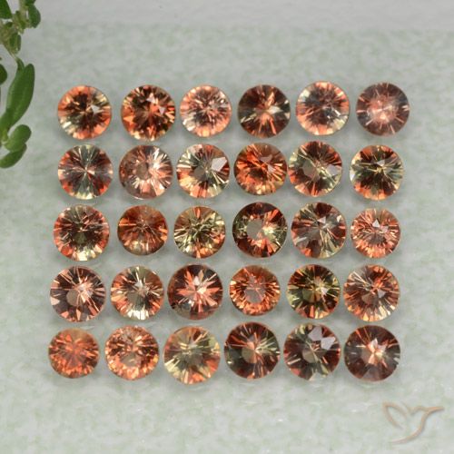 4.57ctw Natural Multicolorido Andaluzita, Redondo, VS