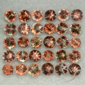 Pedras preciosas de Andaluzita Multicolorido natural de 4.57 ct, Redondo, VS