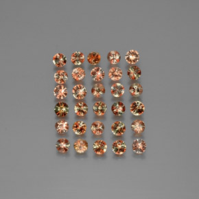 Pedras preciosas de andaluzita multicolorido natural de 3,74 ct, corte redondo, VS