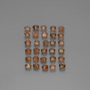 Pedras preciosas de andaluzita multicolorido natural de 3,74 ct, corte redondo, VS