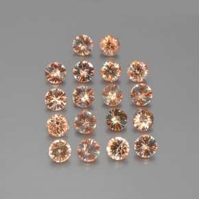 Pedras preciosas de andaluzita multicolorido natural de 2,95 ct, corte redondo, VS