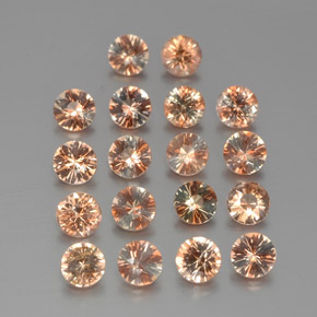 Pedras preciosas de andaluzita multicolorido natural de 2,95 ct, corte redondo, VS