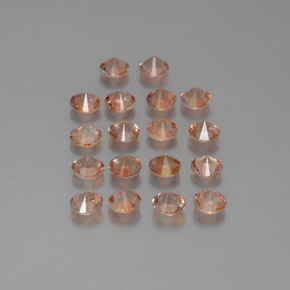Pedras preciosas de andaluzita multicolorido natural de 2,95 ct, corte redondo, VS