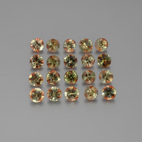 Pedras preciosas de andaluzita multicolorido natural de 2,47 ct, corte redondo, VS