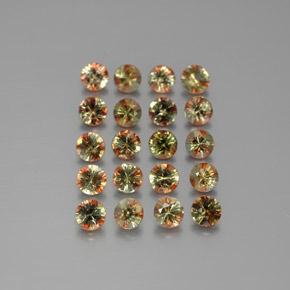 Pedras preciosas de andaluzita multicolorido natural de 2,47 ct, corte redondo, VS