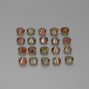 Pedras preciosas de andaluzita multicolorido natural de 2,47 ct, corte redondo, VS