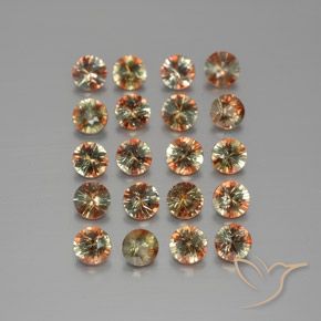 3.45ctw Natural Multicolorido Andaluzita, Redondo, VS