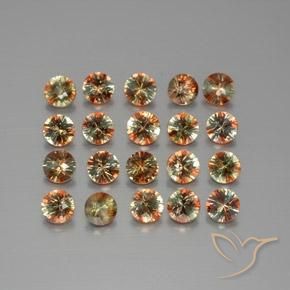 Pedras preciosas de Andaluzita Multicolorido natural de 3.45 ct, Redondo, VS