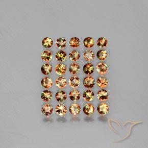Pedras preciosas de andaluzita multicolorido natural de 3,40 ct, corte redondo, VS