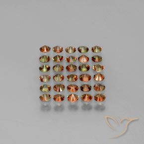 Pedras preciosas de andaluzita multicolorido natural de 3,40 ct, corte redondo, VS