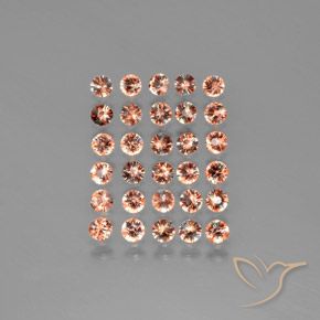 Pedras preciosas de andaluzita multicolorido natural de 3,52 ct, corte redondo, VS