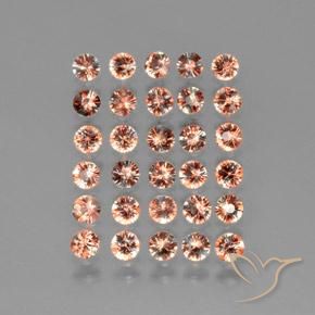 Pedras preciosas de andaluzita multicolorido natural de 3,52 ct, corte redondo, VS