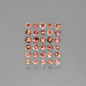 Pedras preciosas de andaluzita multicolorido natural de 3,03 ct, corte redondo, VS