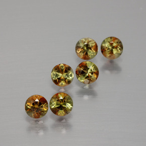 Pedras preciosas de andaluzita multicolorido natural de 1,17 ct, corte redondo, VS