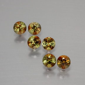 Pedras preciosas de andaluzita multicolorido natural de 1,17 ct, corte redondo, VS